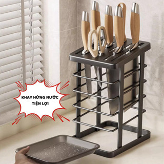 Kệ để dao Giá đựng dao kéo nhiều ngăn bằng nhựa chống nước kệ để đồ nhà bếp đa năng NGÓI HOME - KDNB02