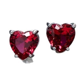 Châu Âu Mỹ ins Phong Cách Mới Tình Yêu Đỏ Bông Tai Corundum Nữ