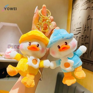 YOWEI Dễ Thương Sang Trọng Trường Vịt Mềm Nhồi Bông Hoạt Hình Búp Bê Móc Khóa Cặp Đôi Túi Quyến Rũ Móc Khóa Dành Cho Trẻ Em Bé Gái Quà Tặng VN