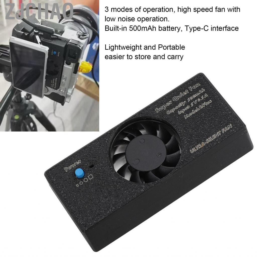 Zjchao Quạt làm mát camera Yunseity 3 Bộ tản nhiệt mini tốc độ điều chỉnh cho A7M3 A7R4 A7RIII A7III A9II A6300 A6400 A6600 A6500 RX100 NEX FUJIFILM CAMERA