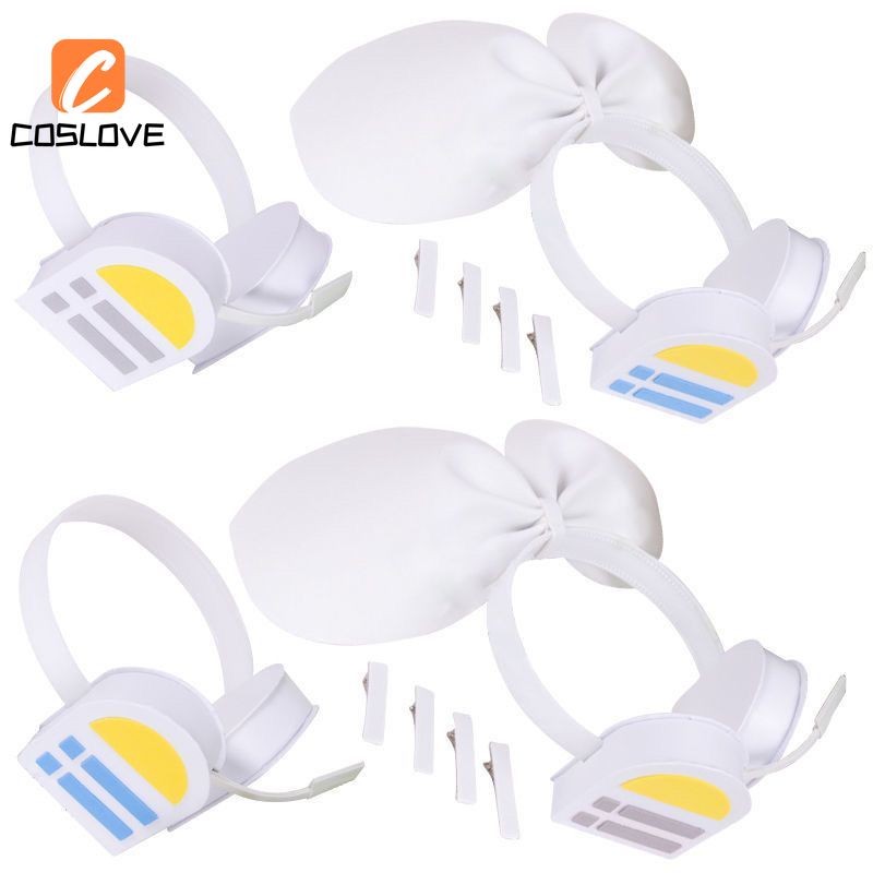 Vocaloid Kagamine Rin Ren Cosplay Mũ Phù Hợp Với Cos Trang Trí Đạo Cụ Tai Nghe Trắng Phụ Kiện Tóc Mũ