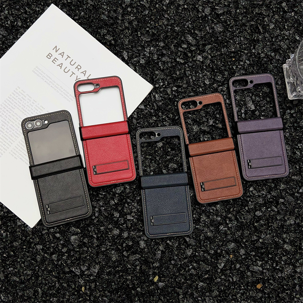 Ốp điện thoại bảo vệ bản lề chống sốc cho Samsung Galaxy Z Flip 6 5 4 Flip6 Flip5 Flip4 Flip3 Bao da bảo vệ