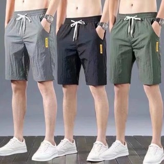 Dichuangzhe Nam Mùa Hè Băng Lụa Rời Quần Short Thẳng Có Eo Co Giãn Cho Thường Ngày & Thể Thao