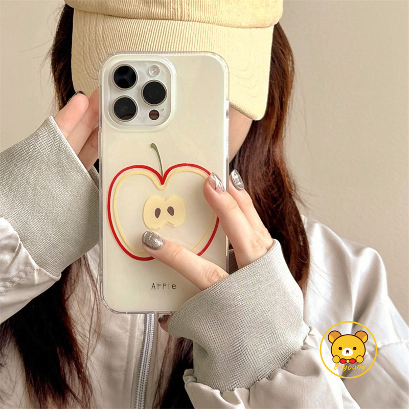 Ốp Điện Thoại Apple Hoạt Hình Dễ Thương Cho Redmi Note 14 13 12 Turbo 4 3 11T 11 10 Pro Plus 5G Vỏ Kem Dưa Hấu Màu Trắng Chắc Chắn Trong Suốt Ốp Lưng