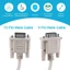 1.4M RS232 DB9 9 Pin Nam Sang VGA Video 15 Pin Nam Cáp Chuyển Đổi Màu Xám nhạt