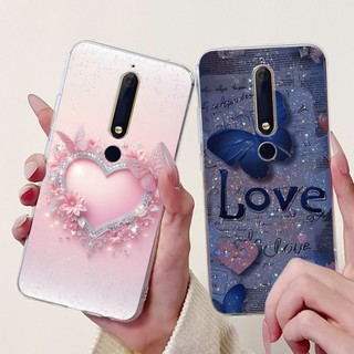 Ốp Lưng Cho Nokia 6.1 / Nokia 6 2018 Ốp Lưng Thời Trang Hoa Bướm Silicon Mềm Cho Nokia6 2018 TA-1068 Ốp Lưng Chống Sốc