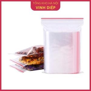 Túi Zip Chỉ Đỏ 1kg Đủ Kích Cỡ Và Số - Trong Suốt, Loại Dày Dặn, Có Khóa Bấm Vuốt Mép