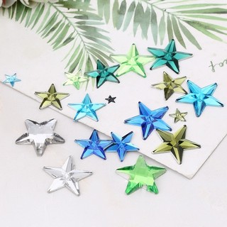 Gói Phụ Kiện Thời Trang Acrylic Chống Lỗ Dính Kim Cương Hình Sao Cánh Năm
