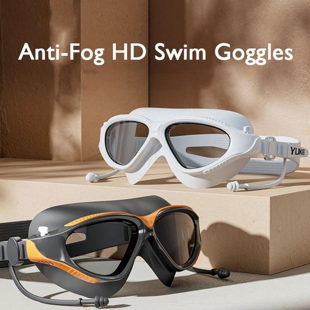 Kính bơi dành cho người lớn METUBE, Kính silicon chống sương mù HD chuyên nghiệp, chống nước có nút tai Phụ kiện bơi lội Kính mắt thể thao lặn