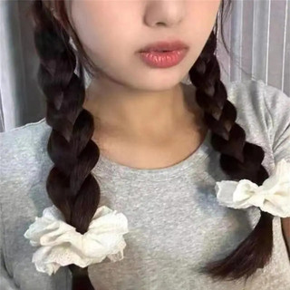 Ren Tóc Vòng Pháp Ngọt Hai Lớp Lông Tơ Lớn Ruột Vòng Phụ Kiện Tóc