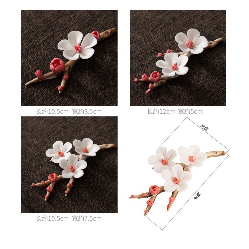 Cành Hoa Mận Mùa Xuân Nở Hoa Bằng Sứ, Dụng cụ cắm nhang trầm que