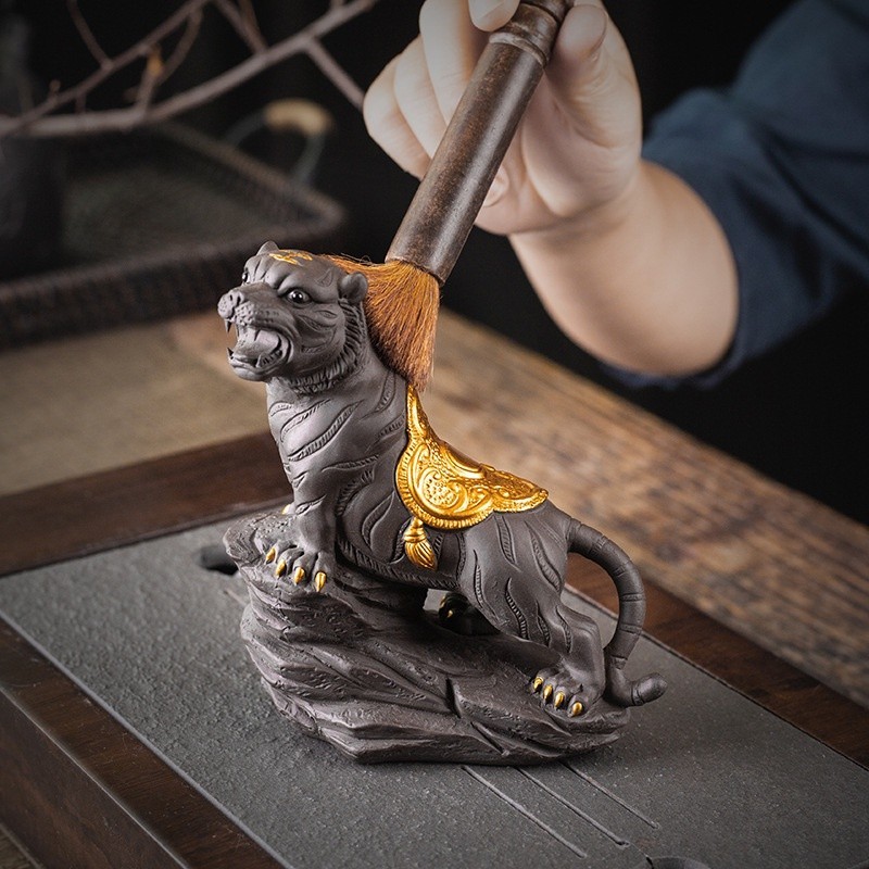 Tượng Mãnh Hổ Khiếu Sơn Lâm (Tượng Trang Trí, Đồ Chơi Bàn Trà)