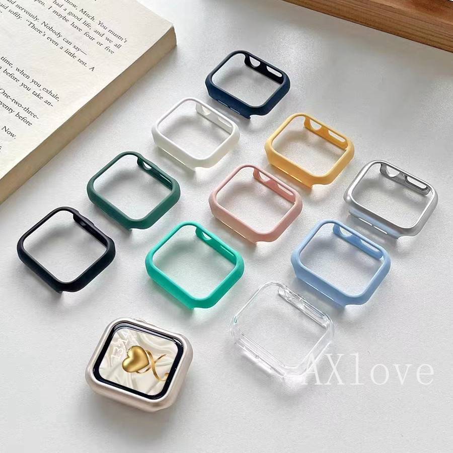 Ốp Mờ Cho Apple Watch Ultra 2 49mm Cho iWatch Series 9 41mm 45mm 40mm 44mm 42mm 38n S11 Ốp Lưng PC Cứng Chống Sốc Cạnh Bảo Vệ Ốp Lưng Phụ Kiện