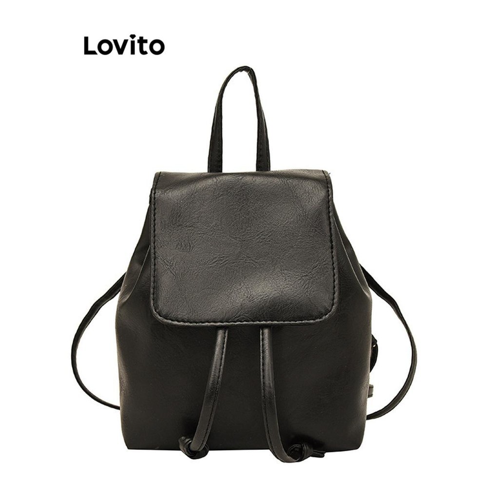 Ảnh Lovito Balo Màu Trơn Đơn Giản Đa Năng Thường Ngày Cho Nữ LFA23192 4