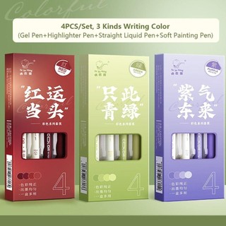 Bút highlight hai đầu RISEDOT, Bút Gel mực khô nhanh cụ thể dành cho học sinh, Quà tặng đa chức năng ST Tip Bút bi Quà tặng học sinh