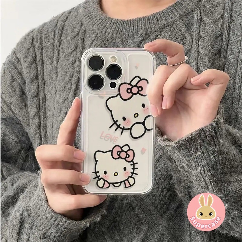 HOT Kitty Cat Hoạt Hình Dễ Thương Ốp Lưng Điện Thoại Samsung Galaxy S20 S10 Plus Note 20 Ultra 10 Plus 10 + S20 + FE S10 + F23 M53 M51 M33 M31s Vỏ Điện Thoại Cô Gái Dễ Thương Trong Suốt