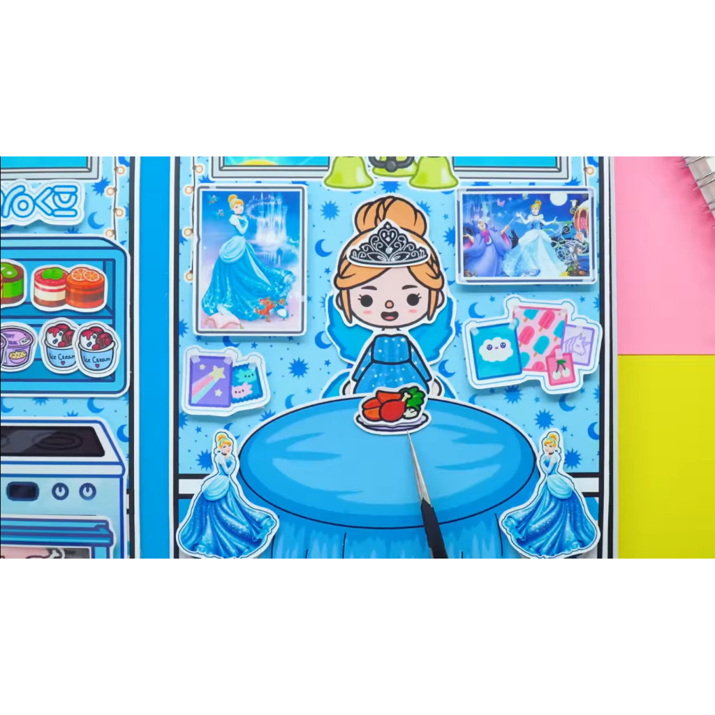 đồ chơi cho bé gái đồ chơi kuromi cô tiên xanh Ngôi nhà của bé Princess Cinderella House In Quiet Book