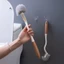 Cọ vệ sinh bồn cầu toilet lưng gù cán gỗ 41x9cm