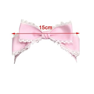 Kẹp tóc ren handmade với nơ và ruy băng vintage, phù hợp cho cosplay