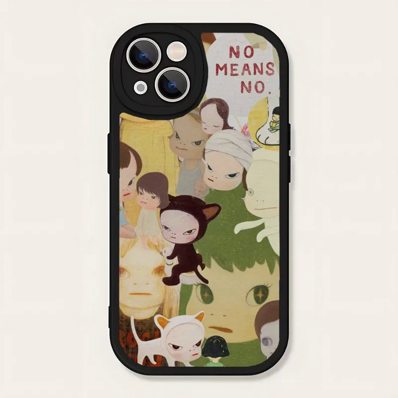 Bk-1 Yoshitomo Nara Artnet Artnet Ốp Điện Thoại Da Cừu Cho Iphone 13 Pro Max 11 12 14 Mini X Xr Xs 8 7 Puls Se Luxury Mobile
