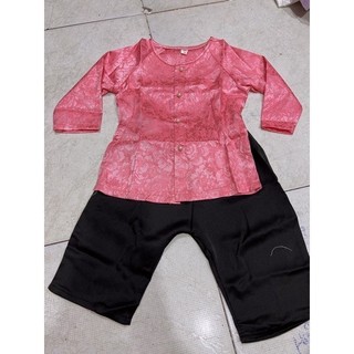 thời trang đồ bộ trẻ em, bà ba gấm cho bé quần đen