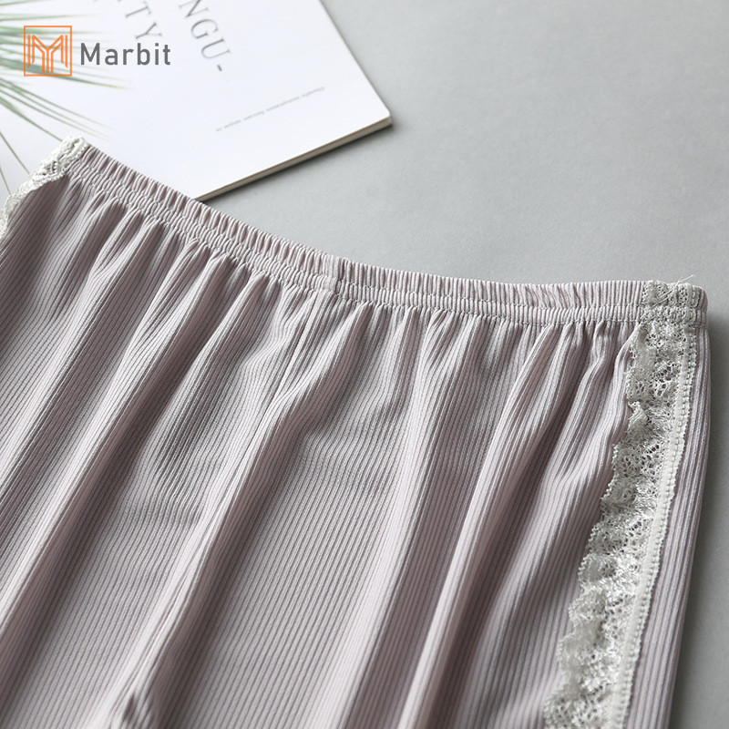 Marbit 1 Quần short ren nữ an toàn, co giãn, ngọt ngào, đáy mỏng, mặc nhà mùa xuân hè