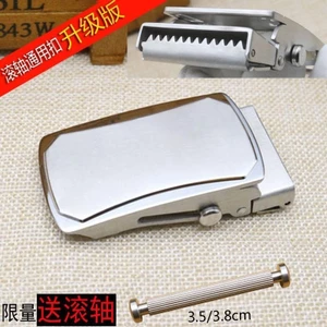 Khóa dây nịt thép không gỉ 00516 | Khóa con lăn tự động | Nội rộng 3.6cm & 3.9cm | Không lỗ | Khóa trượt trơn dạng bảng | Không rỉ sét | Dành cho nam giới | Phong cách công sở & giải trí | Khóa bền chất lượng cao