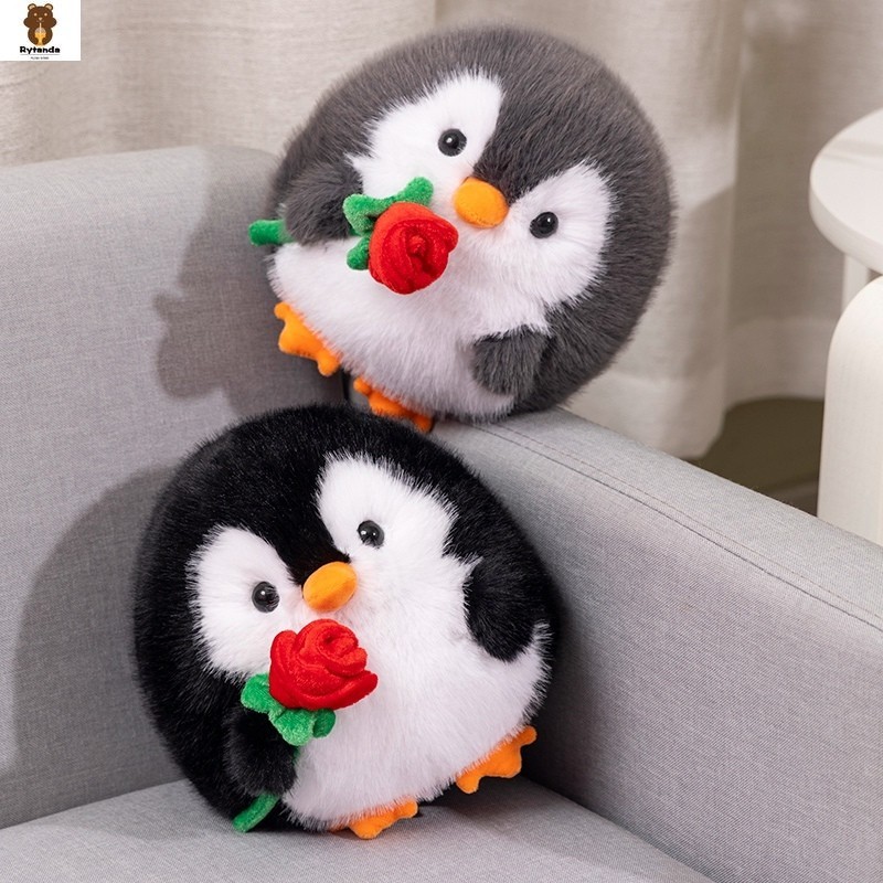 Rytanda Penguin Sang Trọng Đồ Chơi Gấu Bông Búp Bê Dễ Thương Hoa Hồng Chim Cánh Cụt Búp Bê Sang Trọng Làm Đầy Động Vật Quà Tặng Cho Sinh Nhật Trẻ Em Và Bạn Gái Quà Tặng