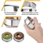 BORAGETE 1 Chiếc Nhẫn Tart Cán Đôi, Phụ Kiện Nhà Bếp Thép Không Gỉ Muffin Tart Nhẫn, Để Làm Thực Phẩm Bánh Trái Cây Bánh Quy Bánh Tròn 8 / 9 / 10cm Khuôn Tròn