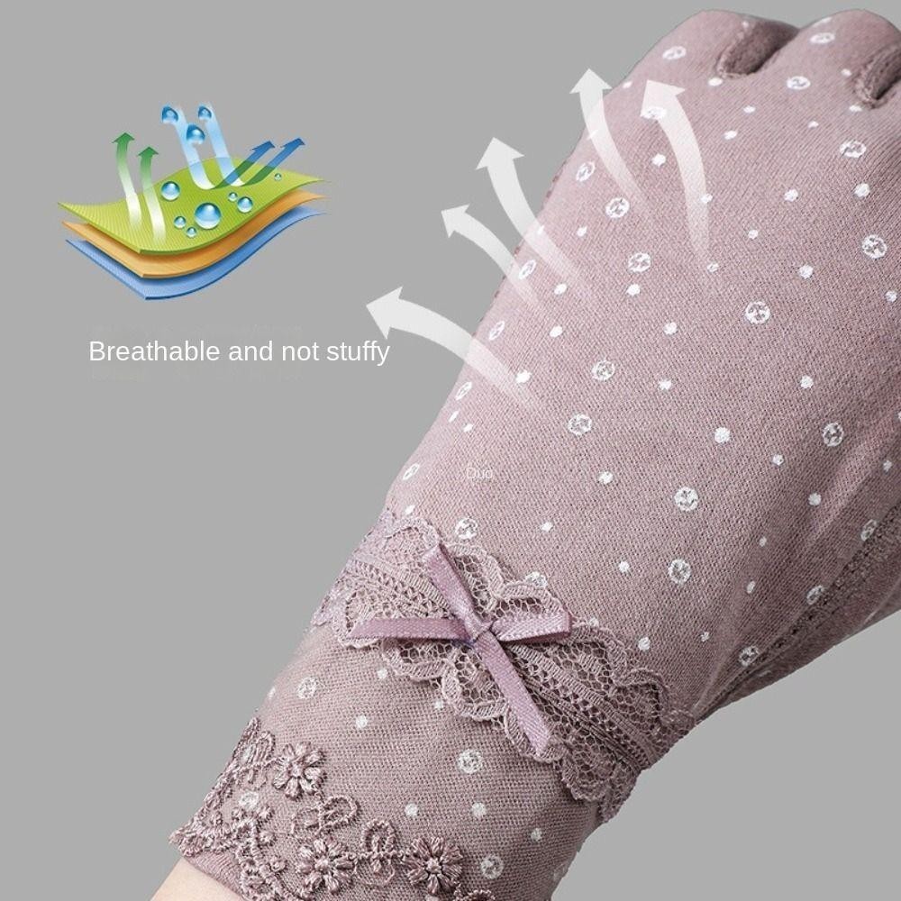Găng Tay Chống Nắng NATURALHM Ren, Phù Hợp Mùa Hè - Co Dãn & Chống Trơn Trượt Cho Bé Gái