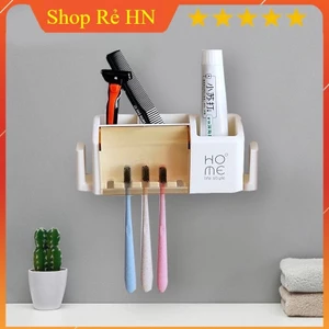 Kệ để Bàn Chải, Kem Đánh Răng Dán Tường - Siêu chắc chắn