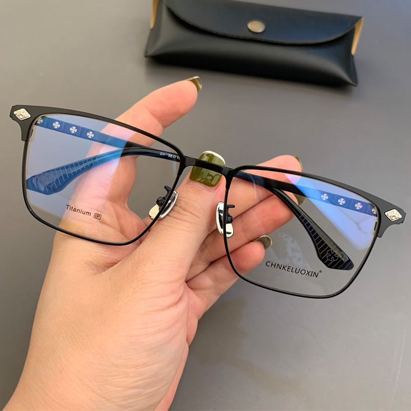 Chrome Hearts Glasses Frame New Square Business Big Face Widened Men's