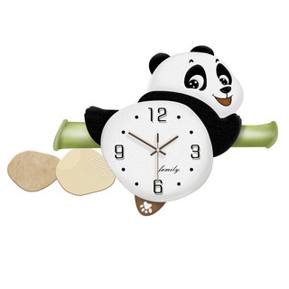 Quà Tặng Trang Trí Nhà Cửa Phong Cách Mới Thú Cưng Dễ Thương Gấu Trúc Đồng Hồ Khách Đơn Giản Người Ảnh Hưởng Treo Tường Nhà Nền Đồng Hồ Treo Tường Trang Trí Sáng Tạo