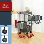 Kệ xoay đa năng 5 tầng thép không gỉ bánh xe di chuyển dễ dang. Giá để đồ nhà bếp hoa quả nhiều tầng xoay 360 độ-MAXIM — ảnh 8