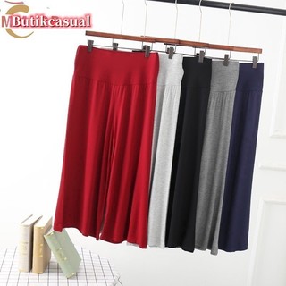 Quần Cotton Nữ Cao Cấp Rộng Trơn Quần 2024 Mùa Hè Thường Ngày Rời Tập Yoga Co Giãn Quần M-2XL
