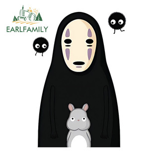 EARLFAMILY 13cm Spirited Away No Face Man Xe Dán Thời Trang Dễ Thương Chống Trầy Xước Hộp Dụng Cụ Kính Chắn Gió Phía Sau DIY Đề Can Đua Xe Phụ Kiện