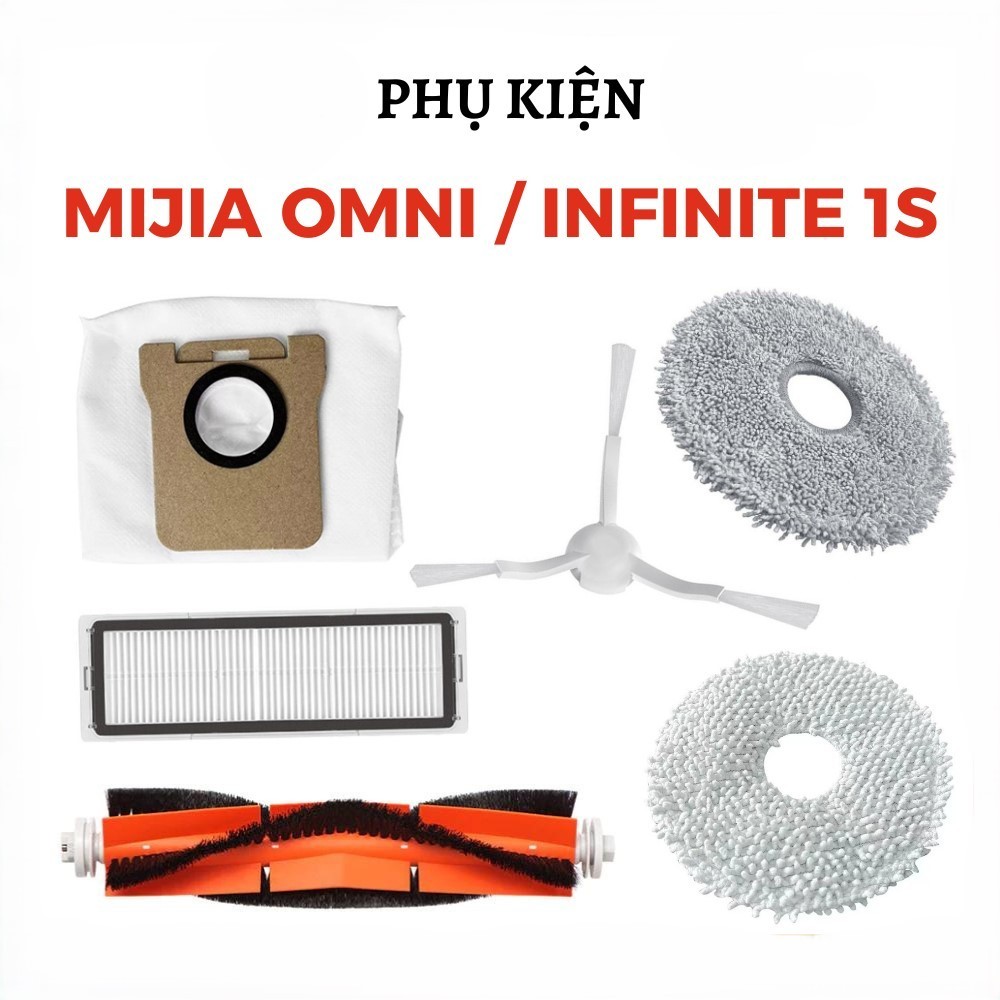 Phụ kiện Xiaomi Mijia Omni B101CN, Xiaomi Vacuum X10 Plus, Chổi lăn ...