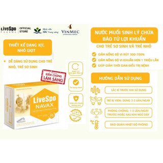 Xịt Livespo Navax chuyên dụng dạng chai xịt 20ml - Bảo vệ mũi họng, hệ hô hấp cho trẻ [Hàng chính hãng]