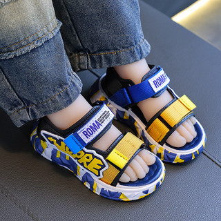 Giày Sandal Bé Trai 2024 Phong Cách Mới Mùa Hè Vừa Lớn Trẻ Em Phiên Bản Hàn Quốc Bé Trai Giày Đế Mềm Trẻ Em Đi Biển Hợp Thời Trang