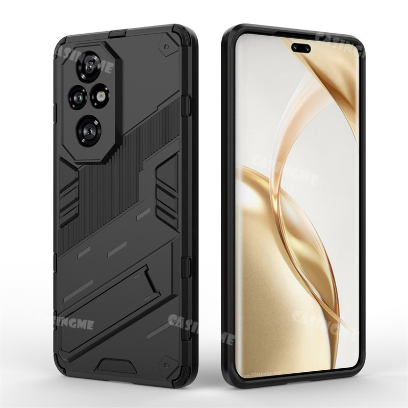 Ốp điện thoại chống sốc Honor 200 Pro 5G 2024, vỏ 3D Armor kèm giá đỡ đứng, bảo vệ cứng