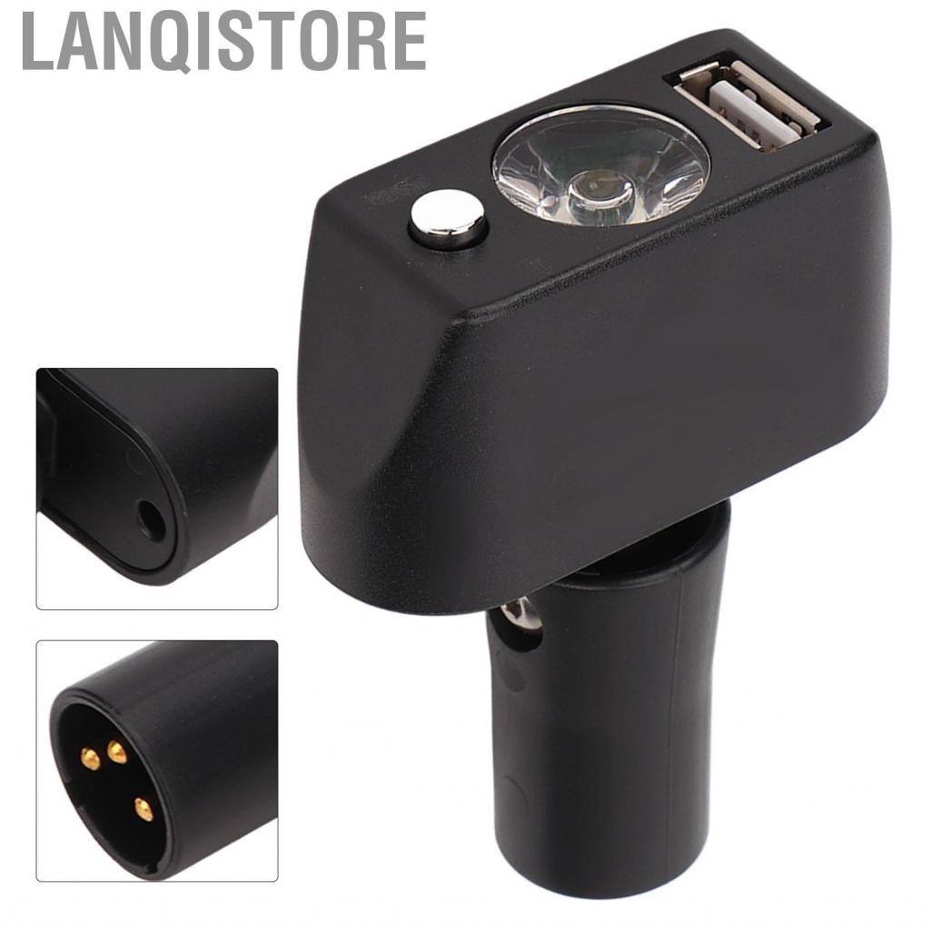 Lanqistore Đèn xe lăn điện 3 pin XLR Góc đầu LED Sạc USB MỚI