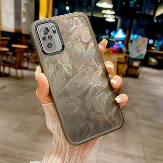 Redmi Note10 M2101K7AI M2101K7AG NOTE10S XIAOMI POCOM5S 2207117Bpg Đi kèm với màng ống kính, miếng dán lông vũ đầy màu sắc, bột lấp lánh gradient, ốp điện thoại mềm trong suốt