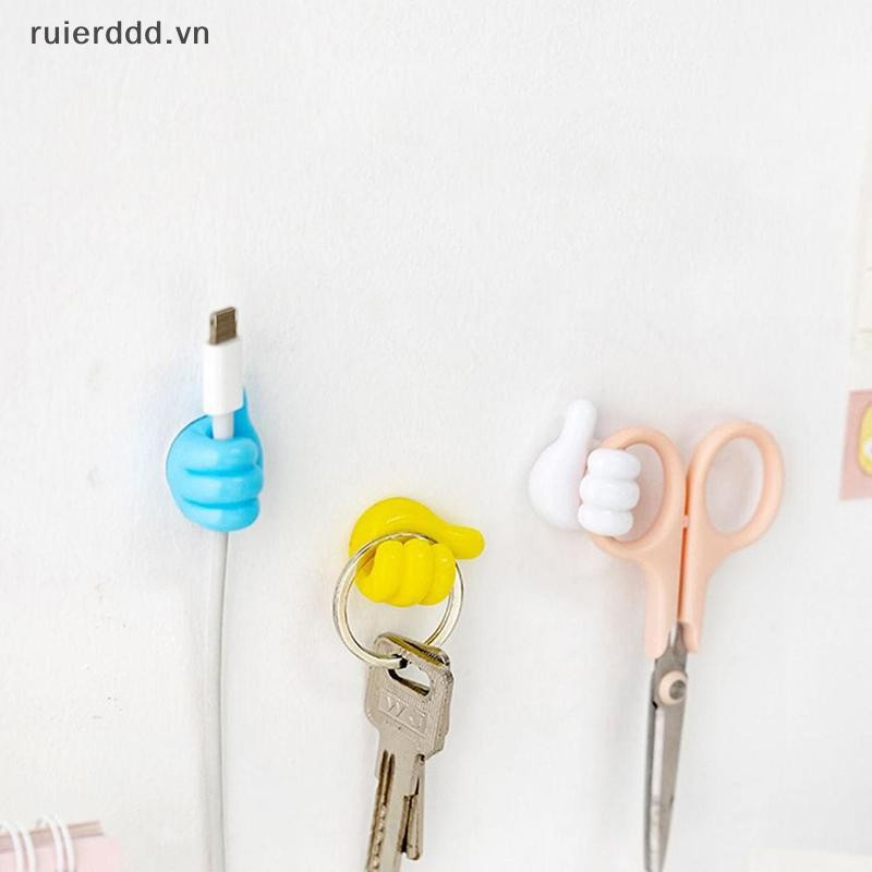 # Ruierddd # 5 / 10 / 20 Chiếc Silicon Ngón Tay Cái Móc Treo Tường Cáp Kẹp Dây Bàn Sắp Xếp Bàn Chải Lưu Trữ Nhãn Dán Tường Tiện Ích Những Điều Hữu Ích Cho Gia Đình.