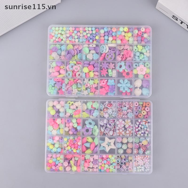 Srvn 1 Bộ Sáng Tạo Rời Miếng Đệm Hạt Làm Vòng Tay Vòng Cổ 10 / 24 Lưới Cô Gái Bộ Trang Sức Đồ Chơi DIY Handmade Đính Hạt Đồ Chơi Trẻ Em Quà Tặng.