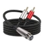 Cáp nam XLRR sang 2RCA đáng tin cậy BTM có dây ngoại thất bện Nylon để giảm mài mòn và xé âm thanh nhạc sĩ Equipme
