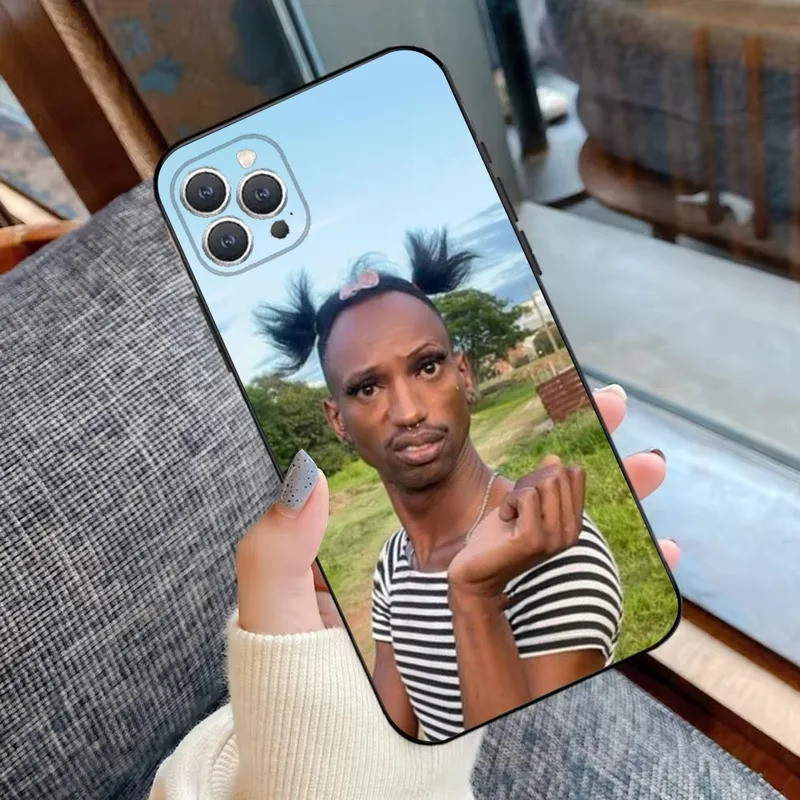 Ốp điện thoại TK-1 Cool Ugly Man cho iPhone 16, 17,15,14,13,12,11, Plus, Pro Max, XS, X, XR, SE, Mini, 8,7 Vỏ silicon mềm màu đen kz0