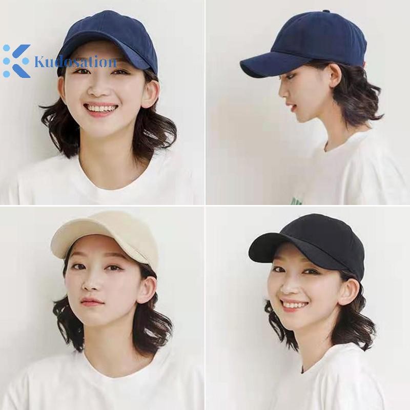 Kudosation Unisex Trơn Bóng Chày Nam Nữ Cotton Mũ Chống Nắng Hàn Quốc Thể Thao Ngoài Trời Thời Trang Mũ Bóng Chày