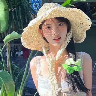 Julyhot Mũ chống nắng vành lớn thoáng khí dành cho nữ, Mũ rơm đi chơi bãi biển mùa hè Massivedeals