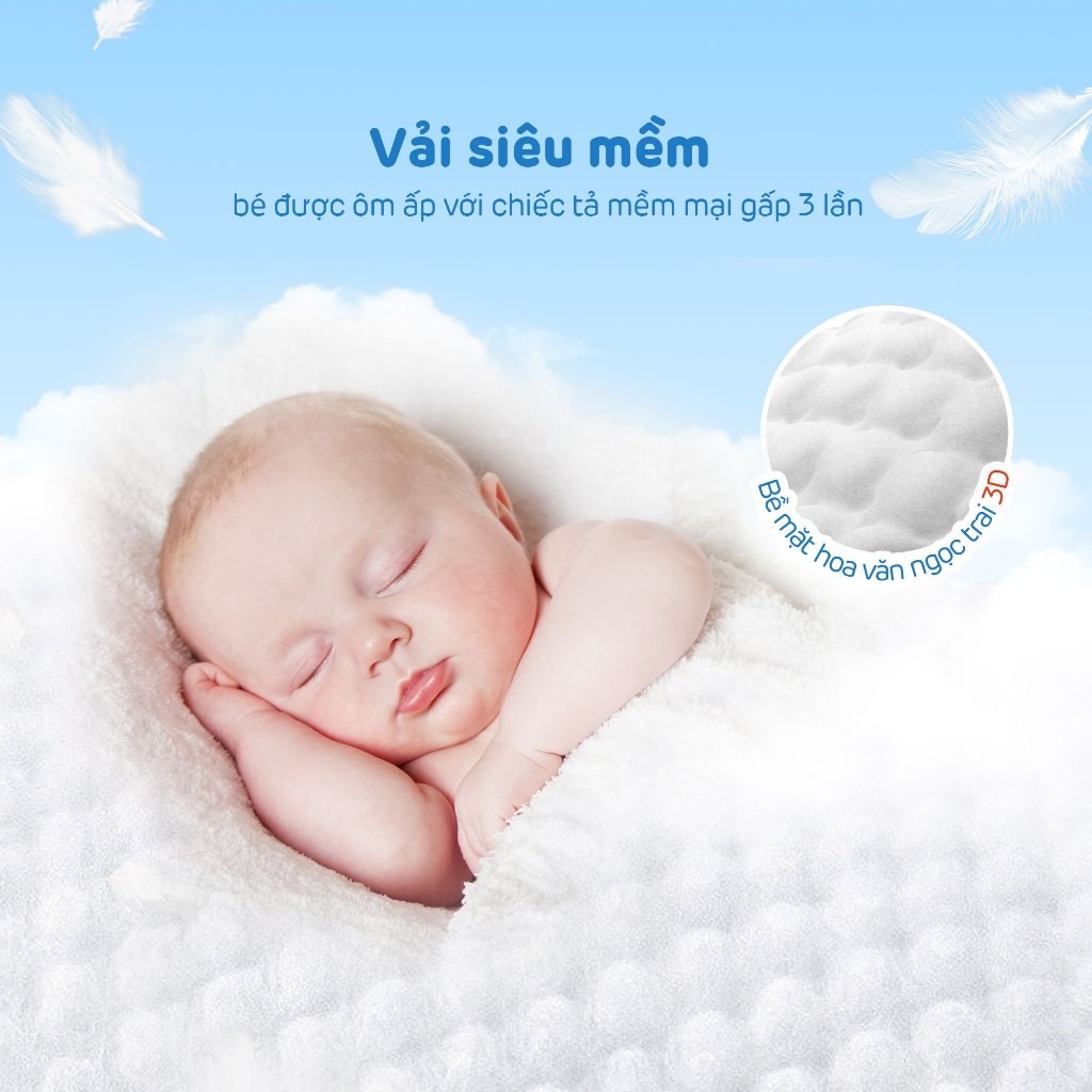 Tã/Bỉm Dán Cao Cấp Aiwibi Light Feather Cho Bé Siêu Thấm Hút, Chống Tràn - Gói Lớn S/M/L/XL