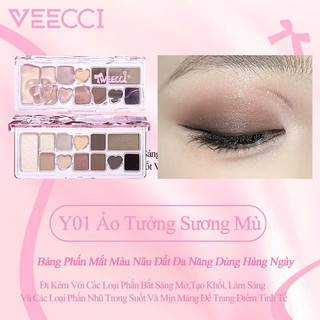 [VEECCI] Bảng Phấn Mắt Veecci 12 Ô Ballet Nơ Lụa Hồng Đen
